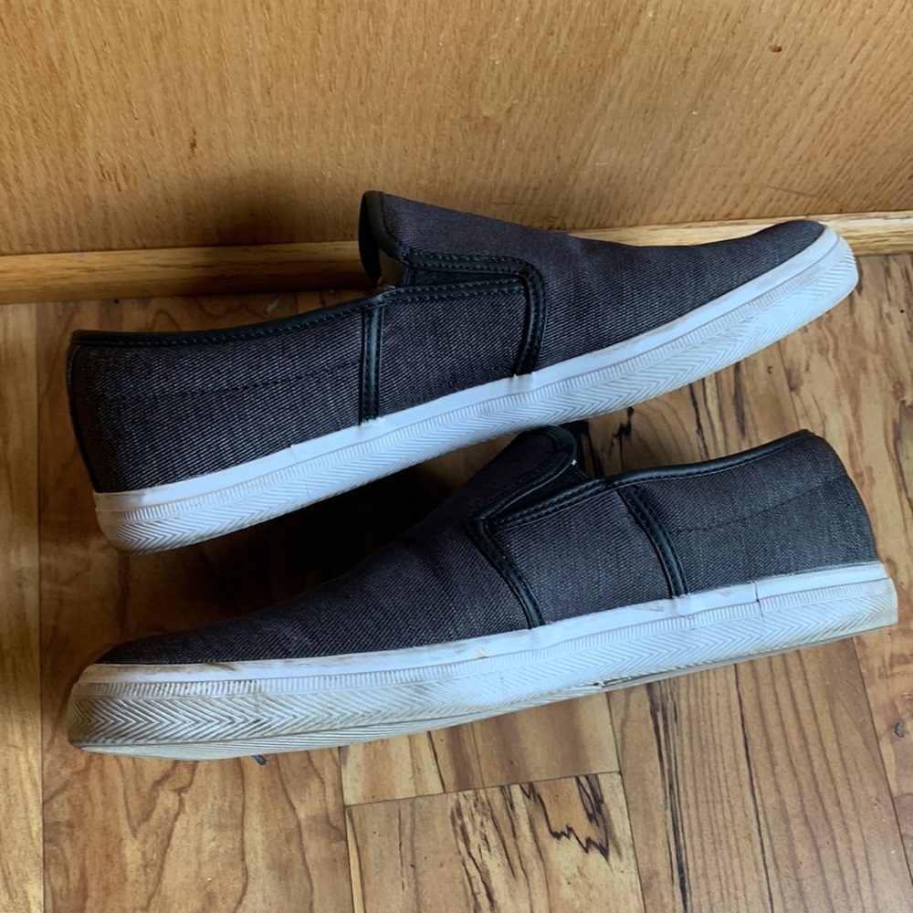 Lacoste men’s size 42 EU black slip on sneakers vegan canvas shoes comfy VGUC - Picture 8 of 13